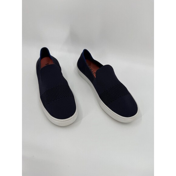 Rothy's The Sneaker Maritime Lattice Stitch Navy Slip On Shoes Women's Size 8.5 - Picture 2 of 15